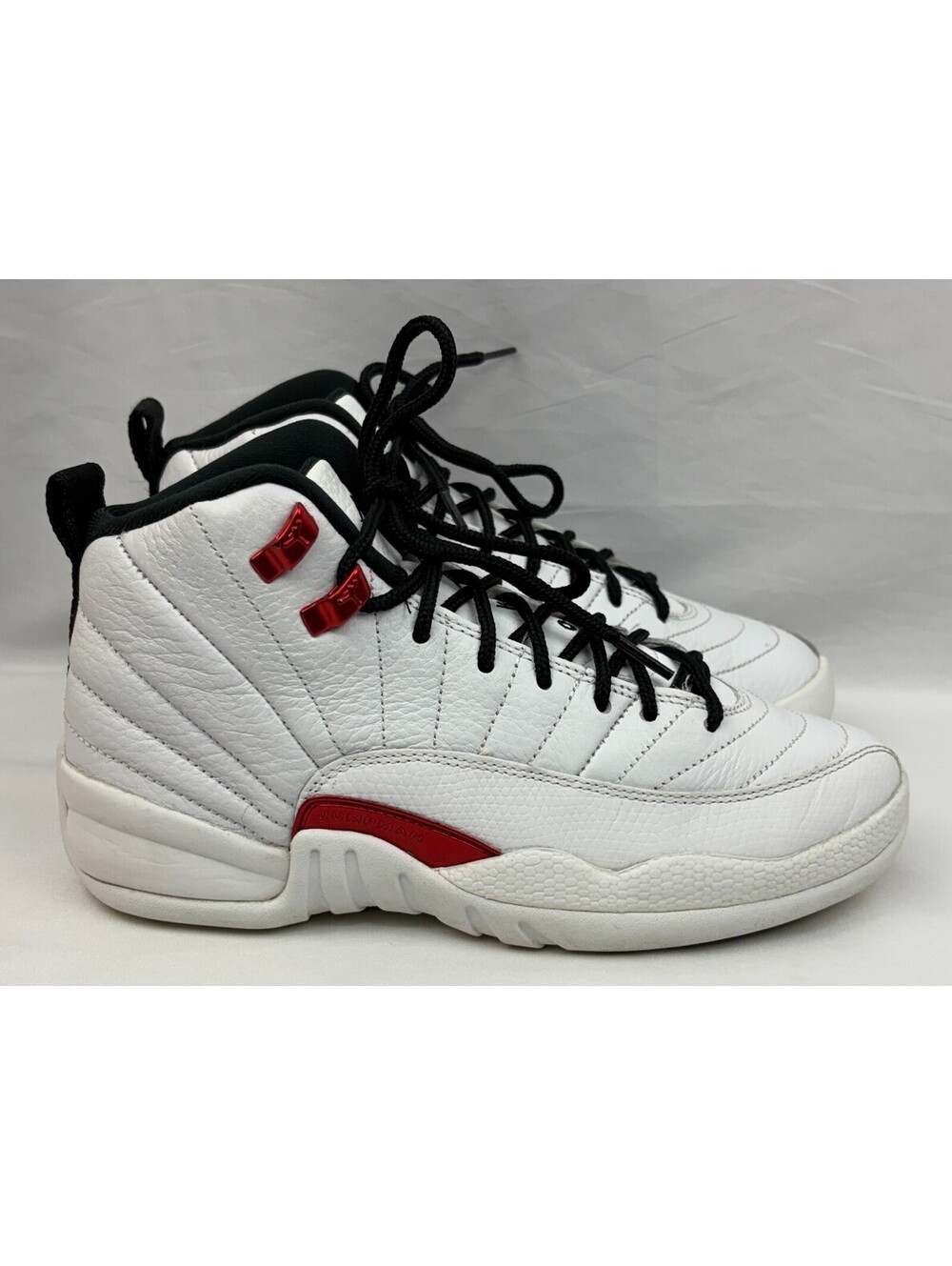 Air Jordan 12 Retro GS "Twist" White Red Black 153265-106 Size 5.5Y